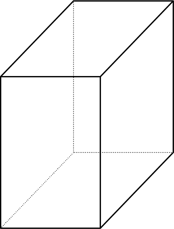 A rectangular prism.