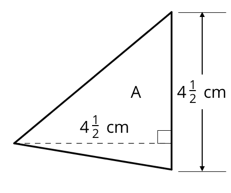 Triangle labeled A.