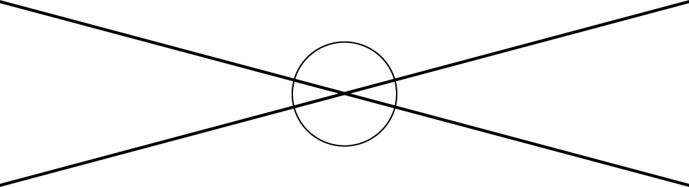 Two lines cross, with the 4 angles formed marked.