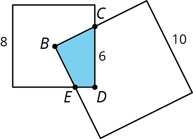 Two overlapping squares.