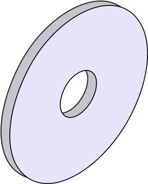 Disk with hole removed from center