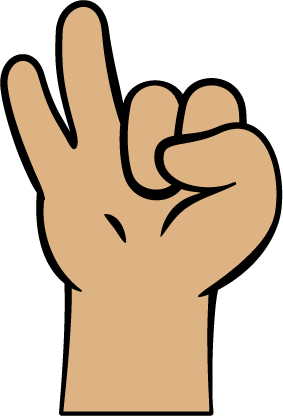 Fingers showing 2.
