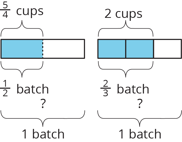 Two fraction bar diagrams.