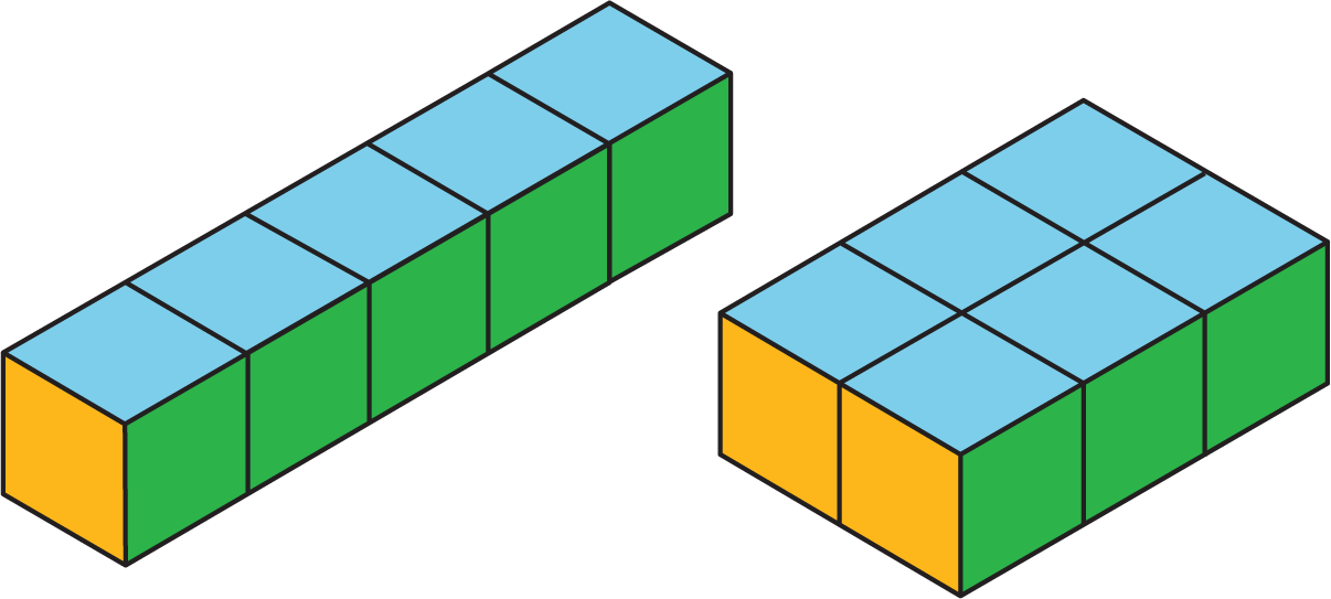 2 different rectangular prisms