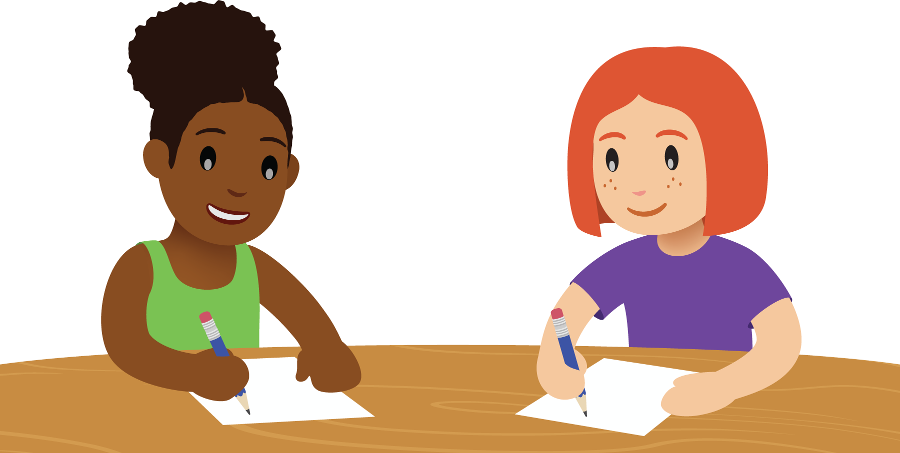 Students working together.