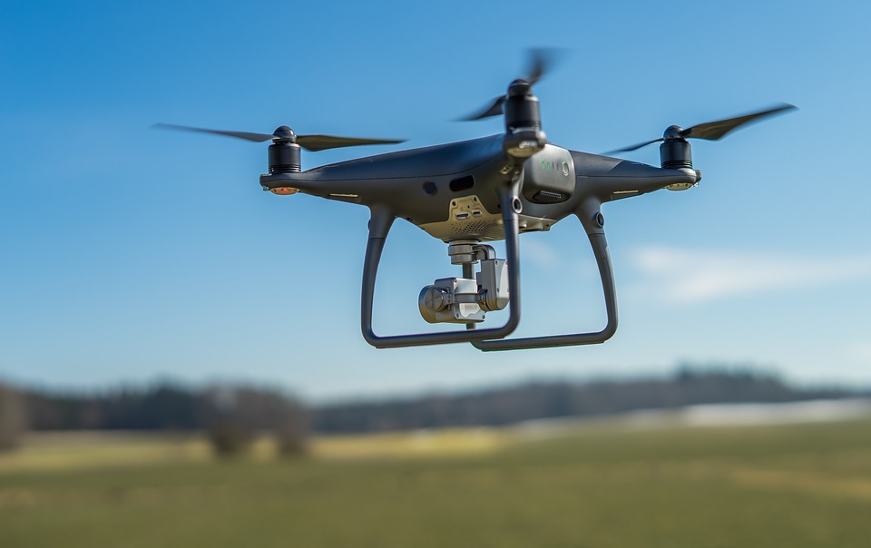 a drone flying