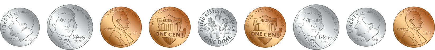 3 dimes. 2 nickels. 4 pennies.