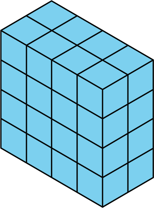 2 by 4 by 4 unit rectangular prism