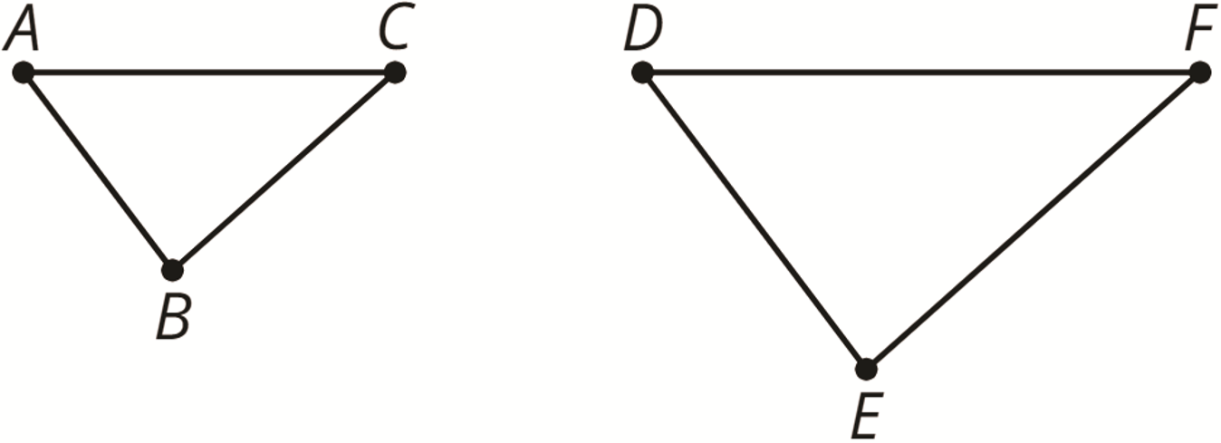 2 triangles with corresponding parts