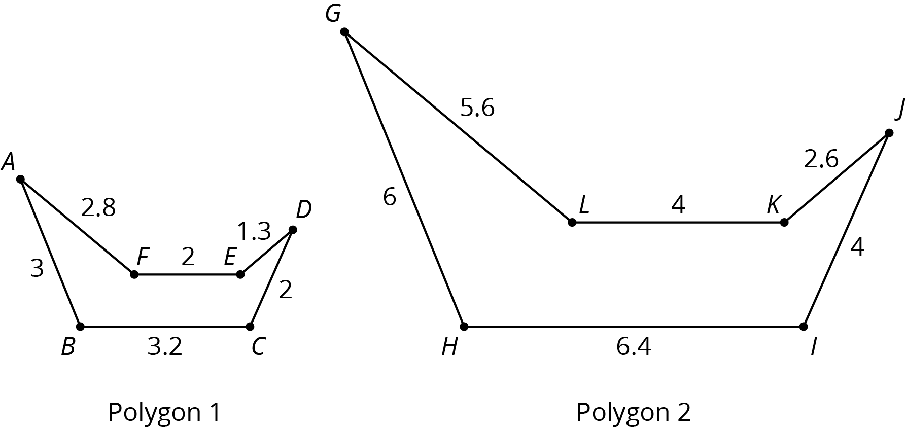 A polygon and its scaled copy.
