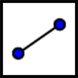 A picture of a line segment. Endpoints are blue. Segment is black.