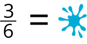 Fractions. Three-sixths is equal to an unknown number.