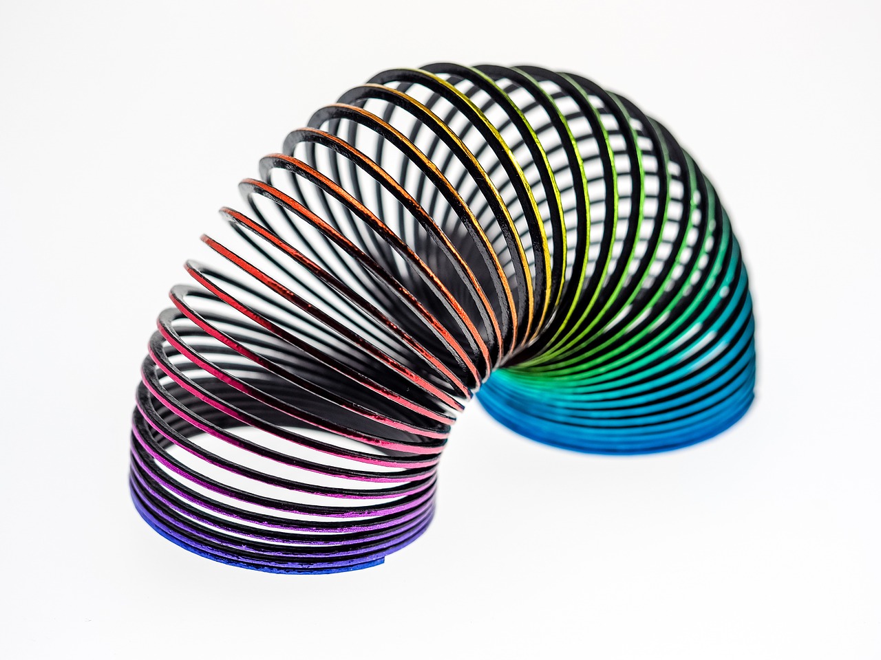 A photo of a wire spiral toy