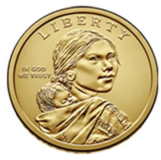 An image of a 1 dollar coin.