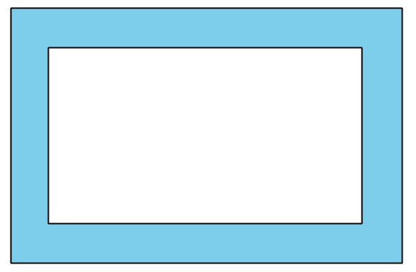 A rectangular picture frame.