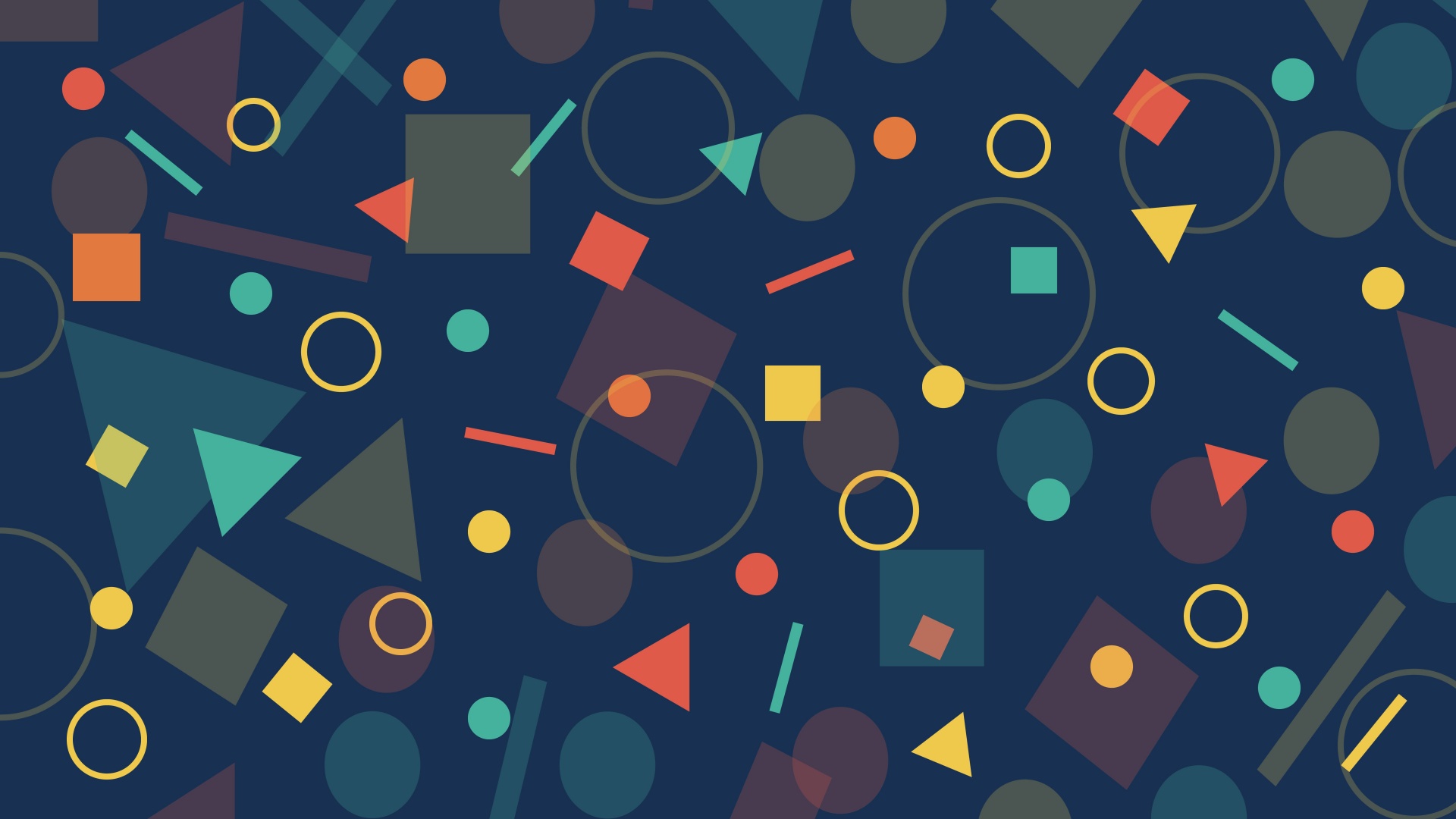 Image of shapes. Some colored, some not.