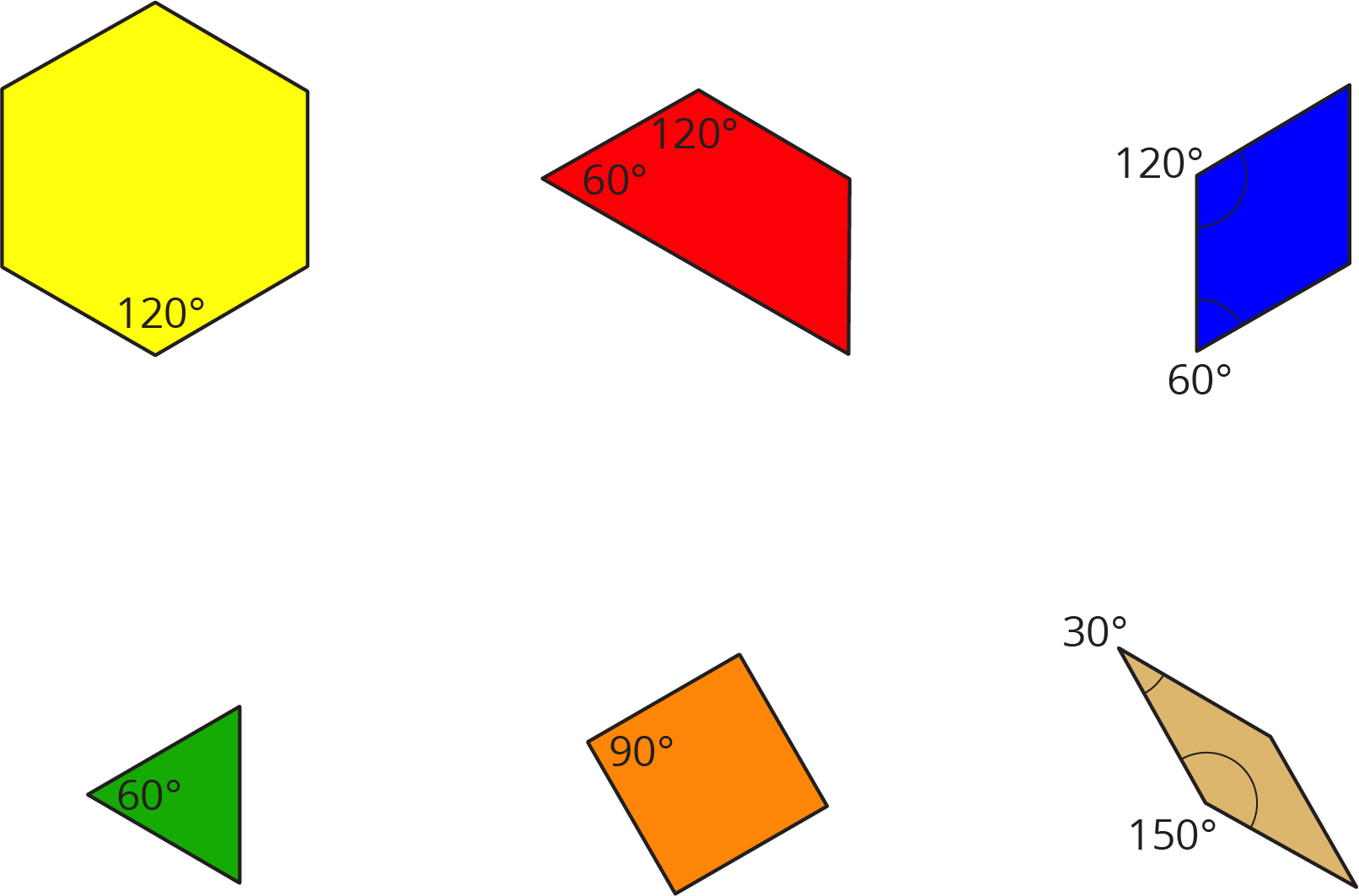 Pattern blocks.