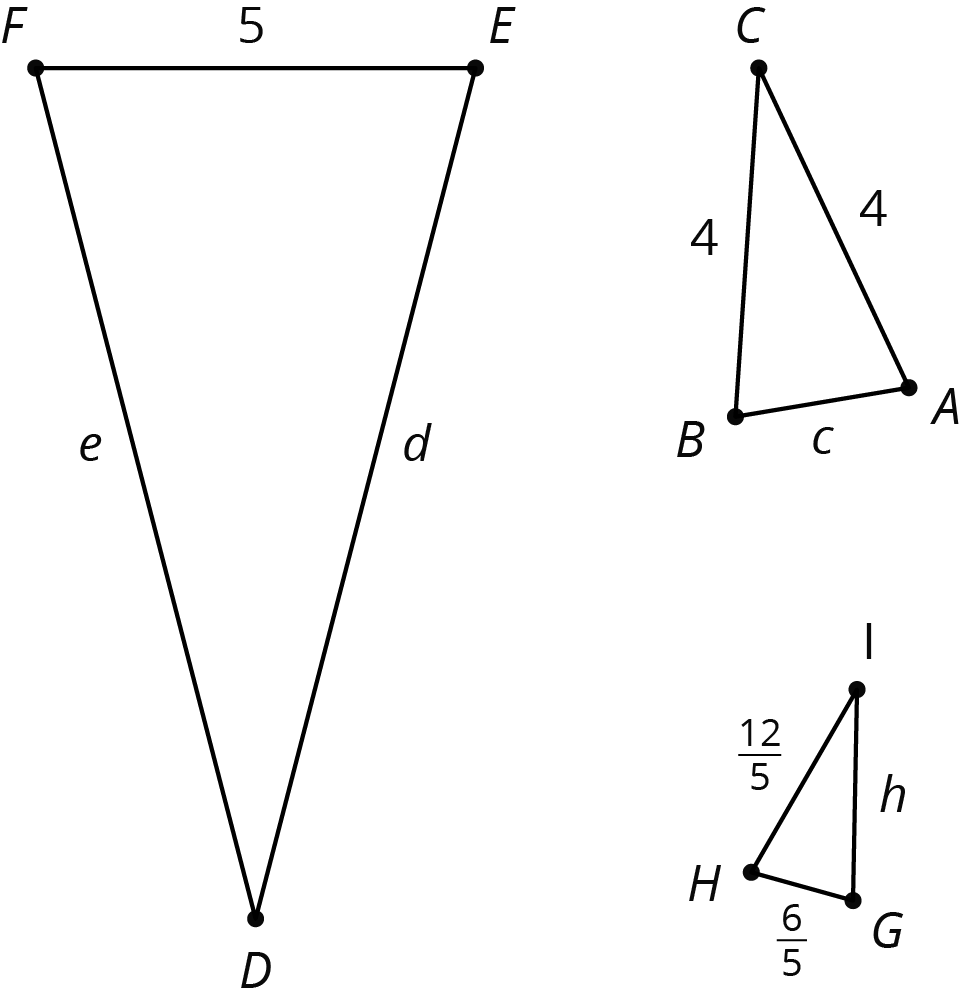 Three triangles.
