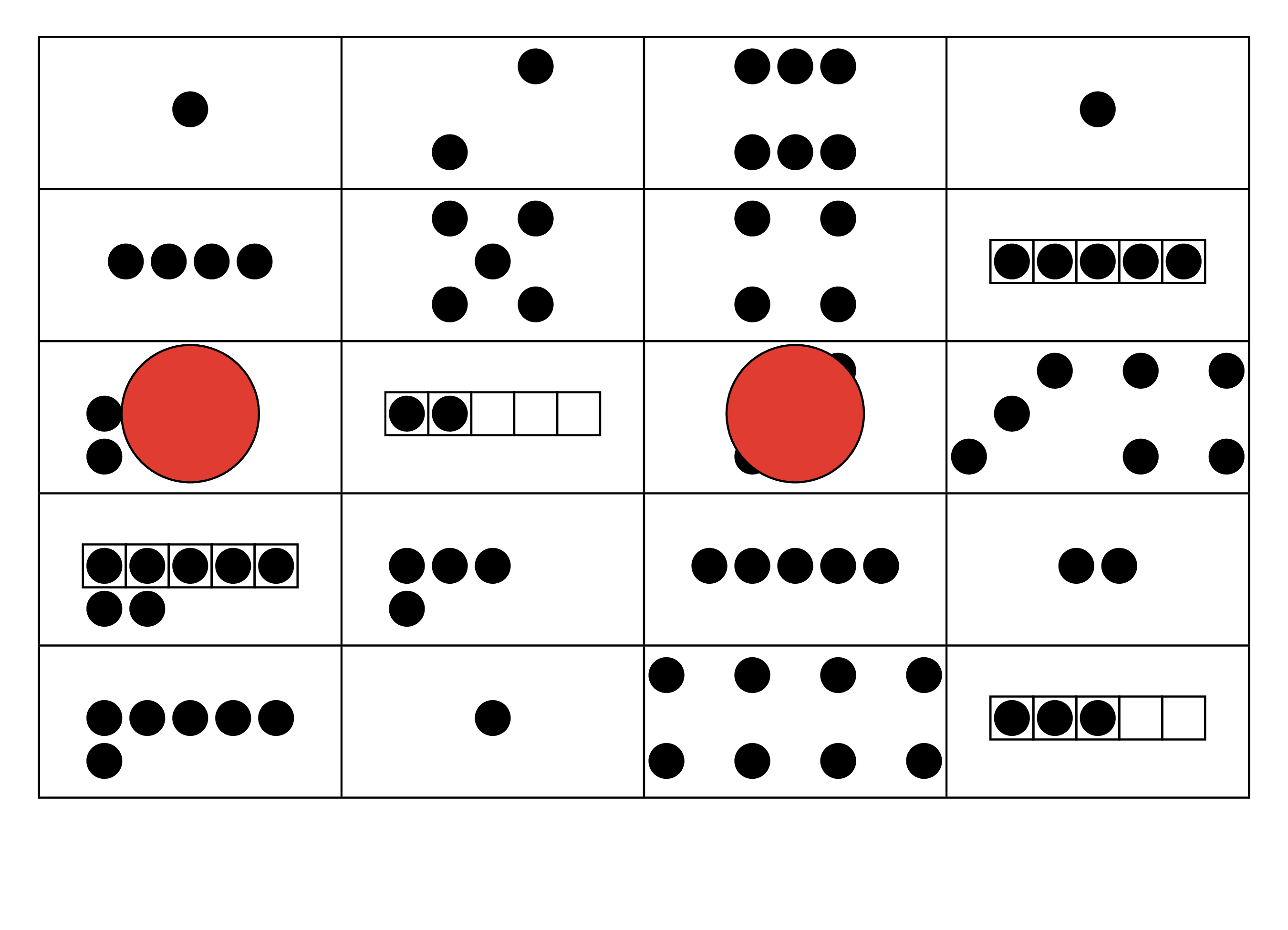 Center activity. Make or break apart numbers.