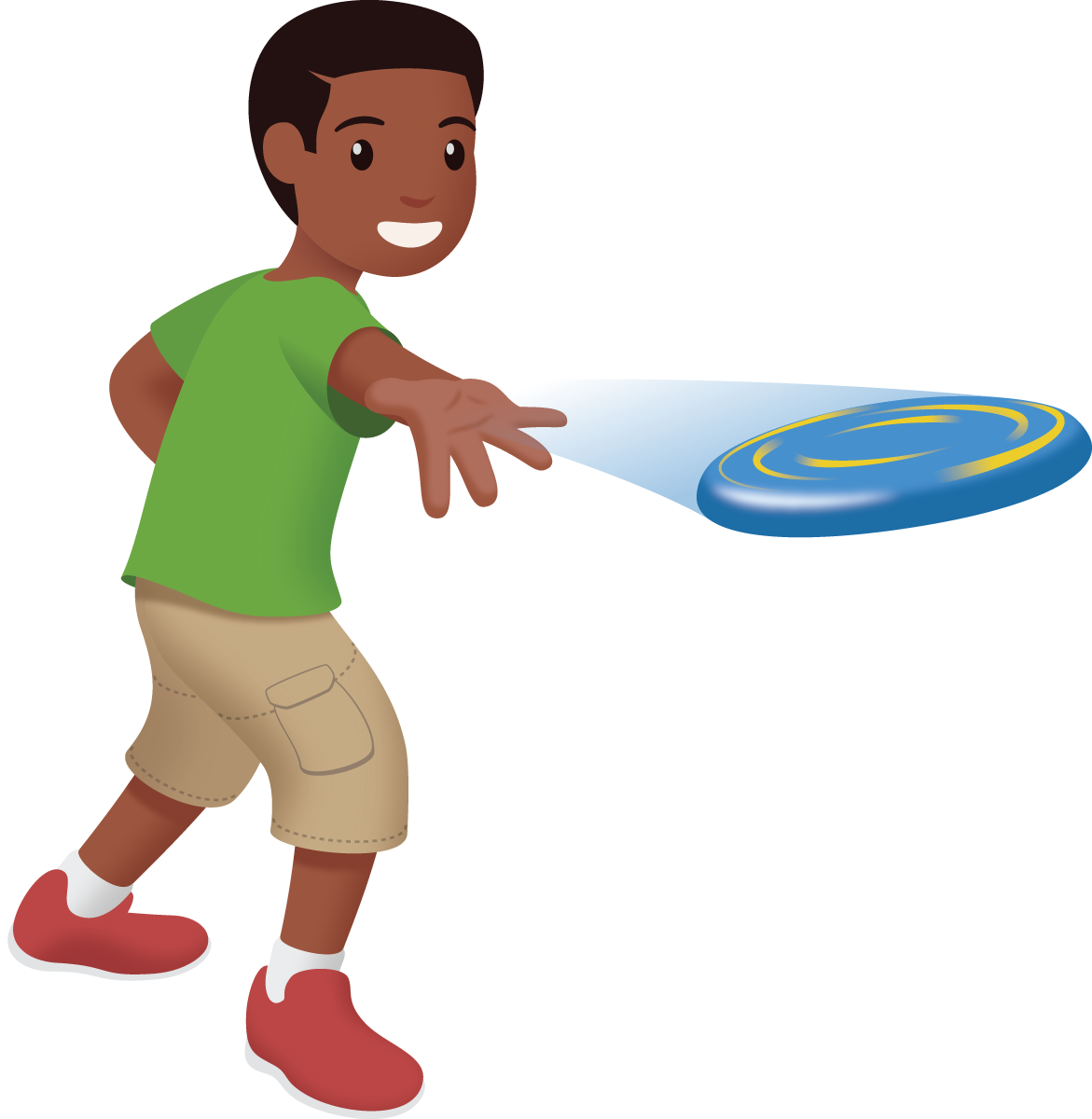 image of a student throwing a frisbee