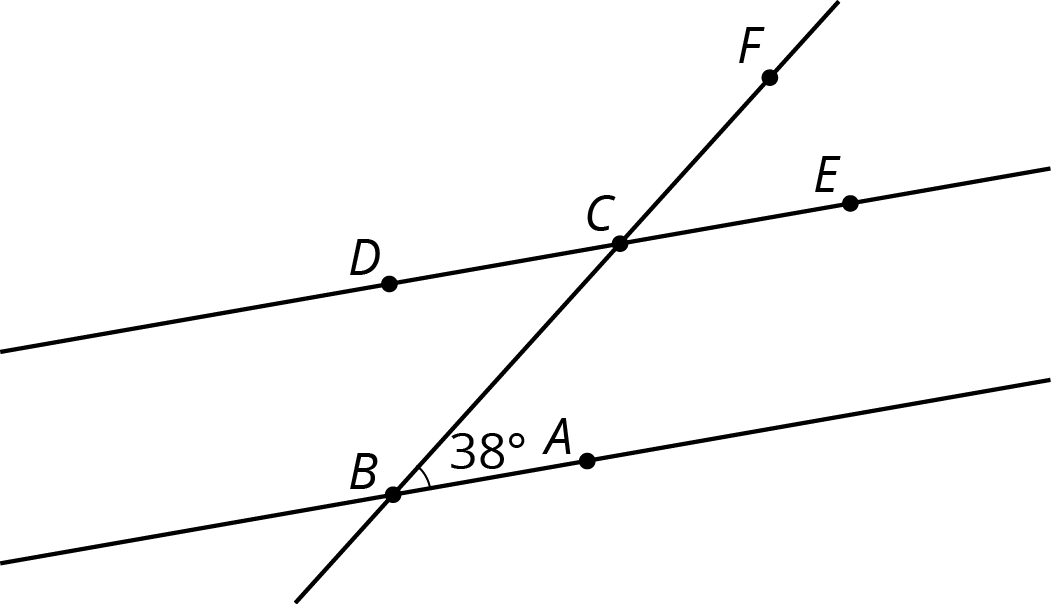 Three lines in a plane.