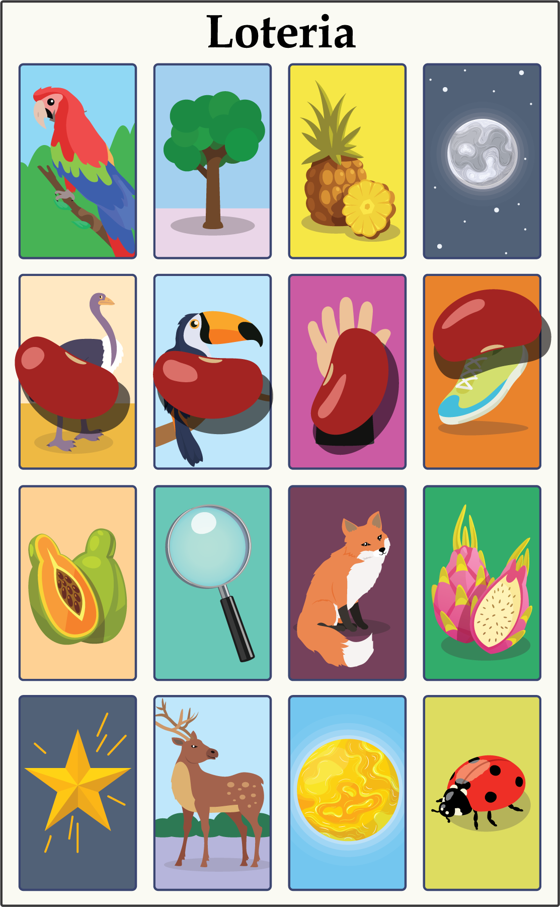 Loteria board.