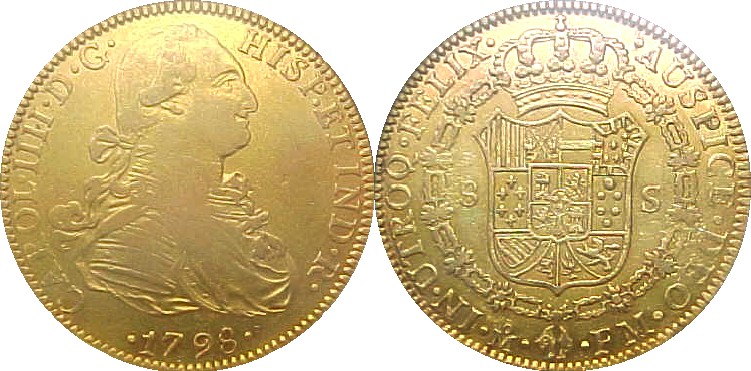 image of front and back of the doubloon coin.