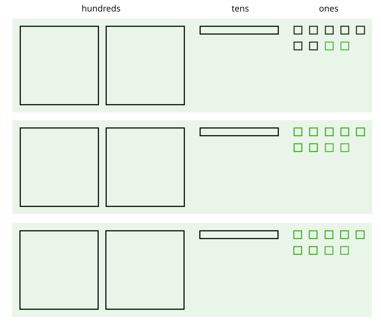 Base ten diagrams.