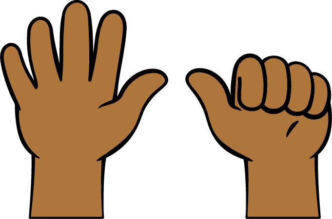 Fingers showing 6.