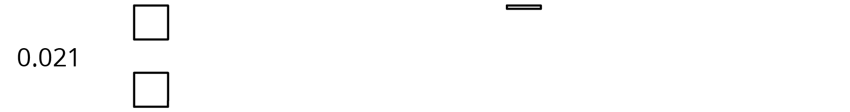 Base ten diagram. 0 point 0 2 1. Two small squares. 1 small rectangle.