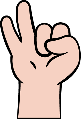 Fingers showing 2.