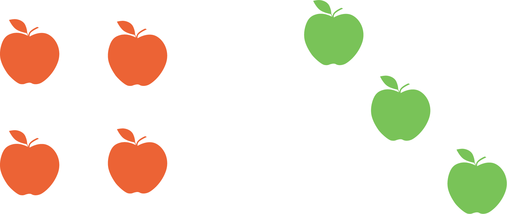 Apples. Red and green.