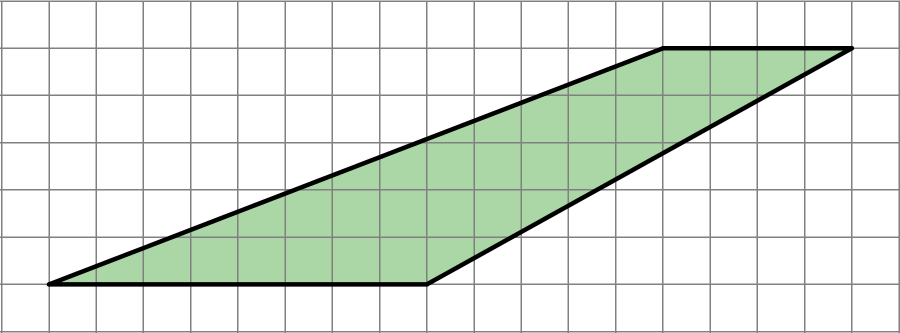 A quadrilateral on a grid.