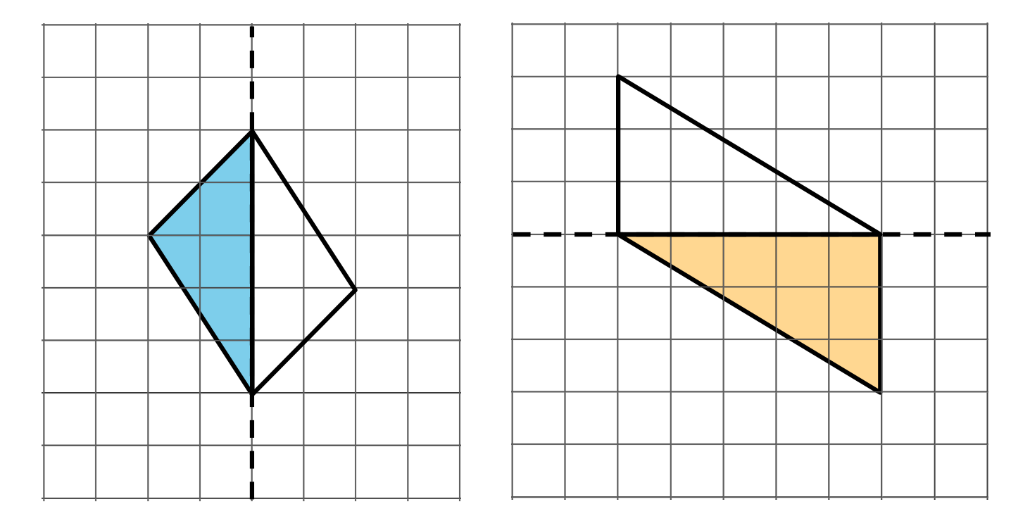 2 shapes on grid.