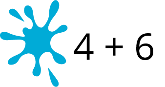 Expression. Water mark in the tens place, 4 in the ones place. Plus. 6.