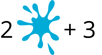 Expression. 2 in the tens place. Water mark in the ones place. Plus. 3.