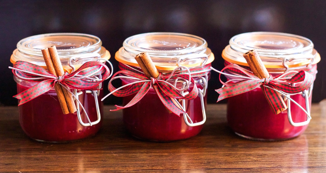 3 jars of red jam