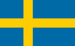 Blue rectangle. Partitioned into two rows and two columns by yellow stripes.