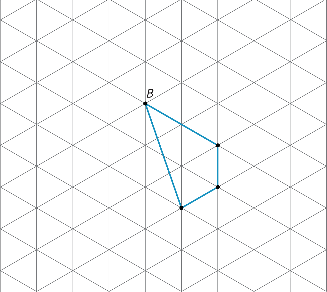 Quadrilateral B on a triangular grid.