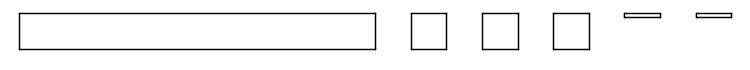 A base-ten number diagram. One large rectangle, three squares and two small rectangles.