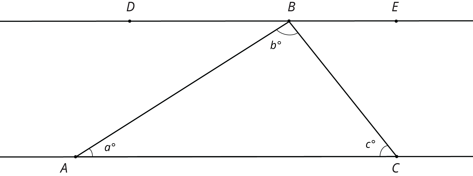2 lines and a triangle.