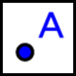 Icon for a Geogebra tool, plot a point.