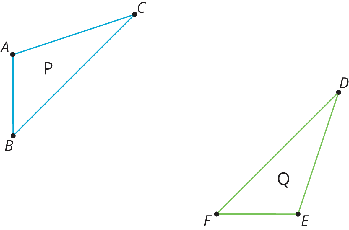 two of the same figure in different orientations and position.