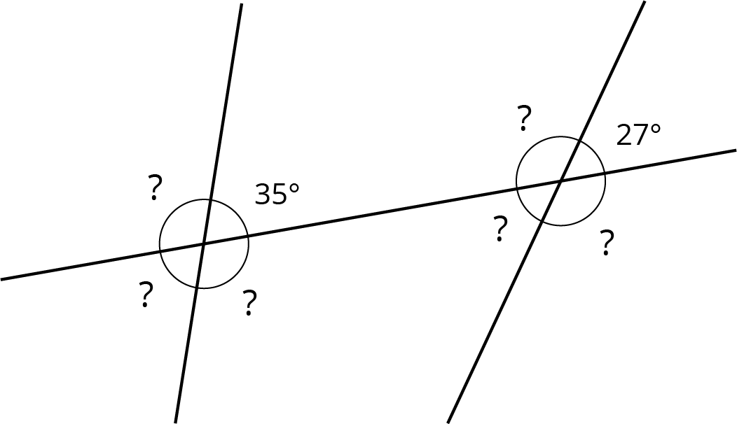Three lines in a plane.