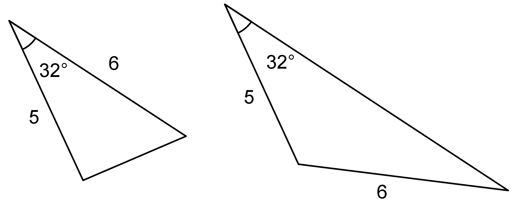 Two triangles.